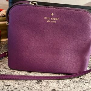 Kate Spade Cedar Street Purple Mandy Saffiano Leather Crossbody W/Pouch NWOT